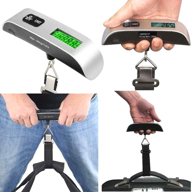 110 Lbs Digital Hanging Luggage Scale with Backlight 50KG/10g