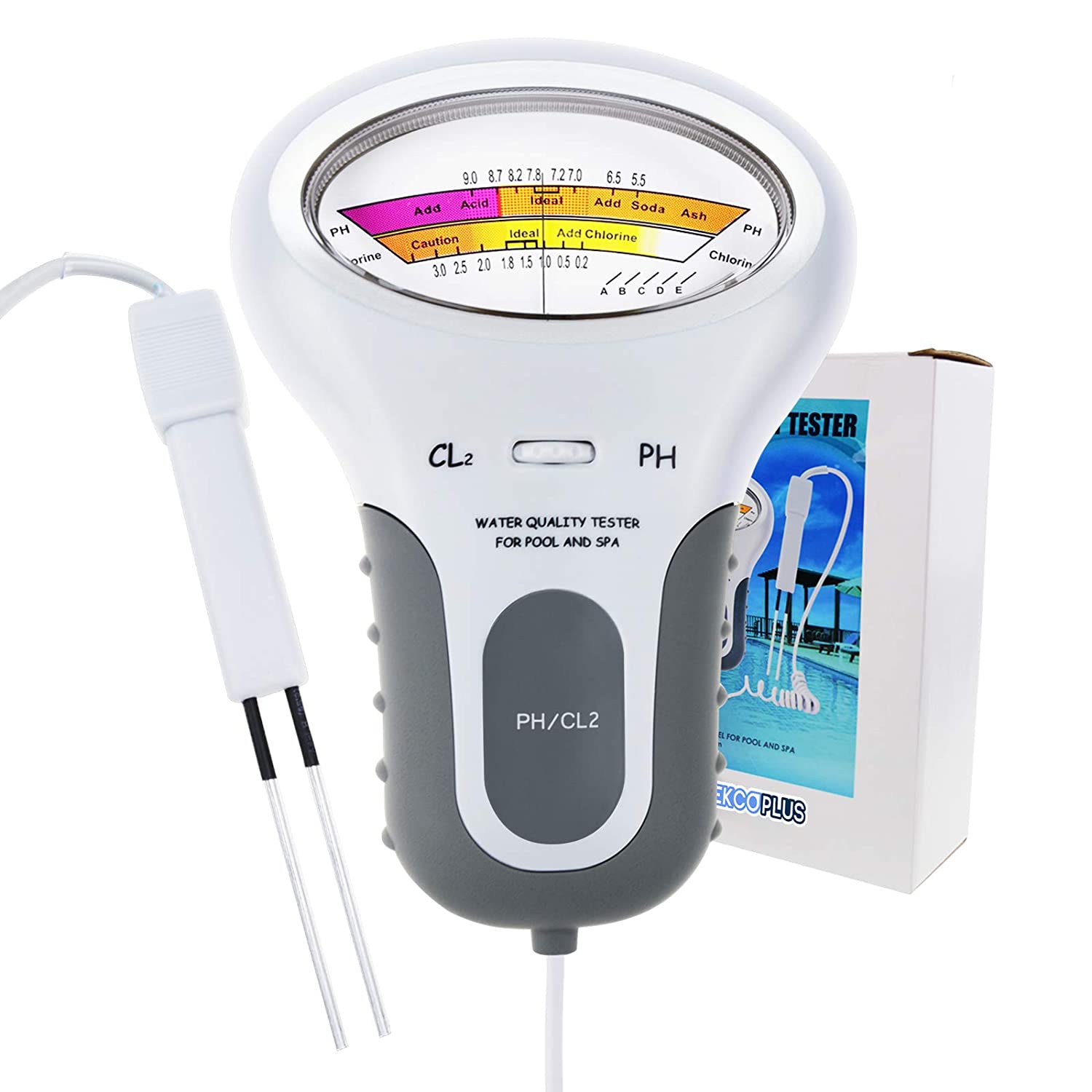 Portable 2 in 1 Water Quality PH and Chlorine Level CL2 Tester