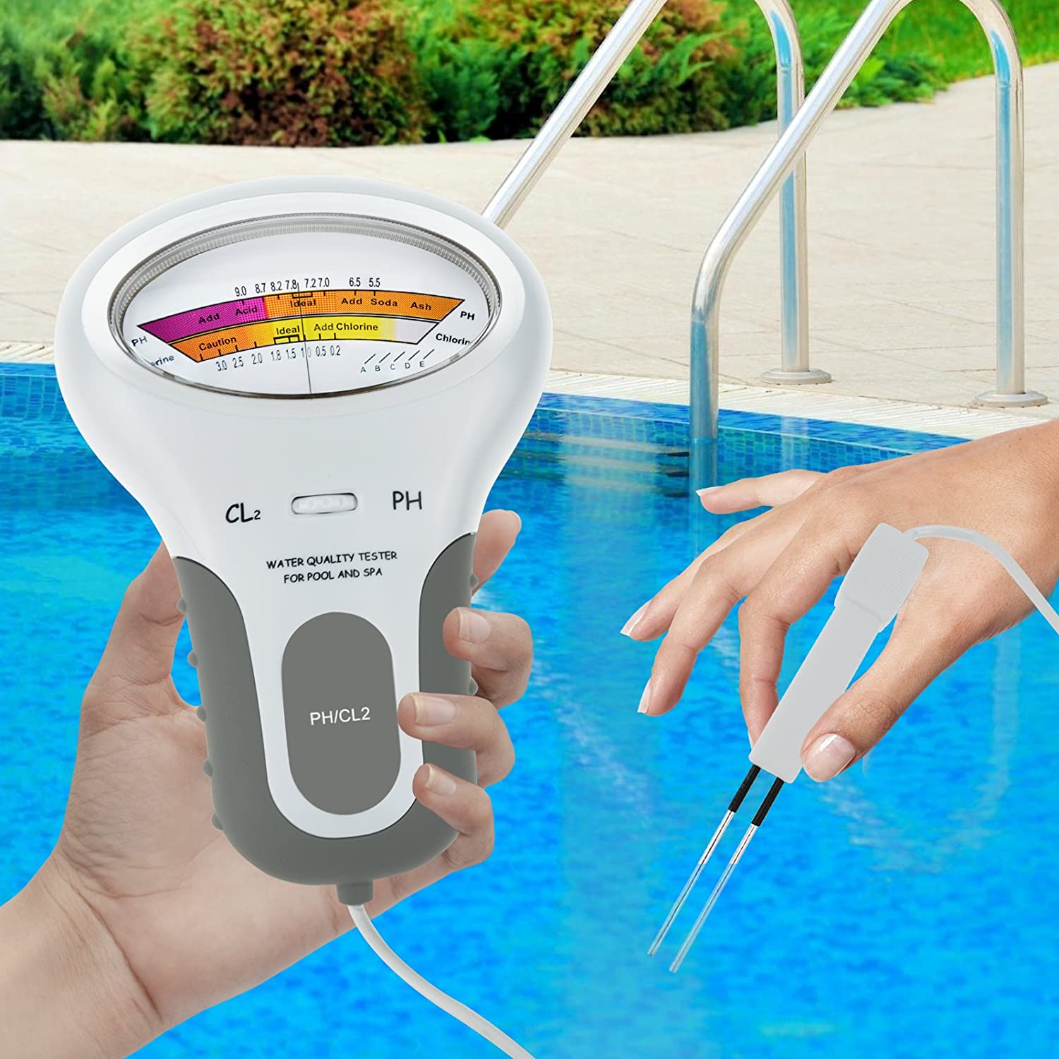 Portable 2 in 1 Water Quality PH and Chlorine Level CL2 Tester