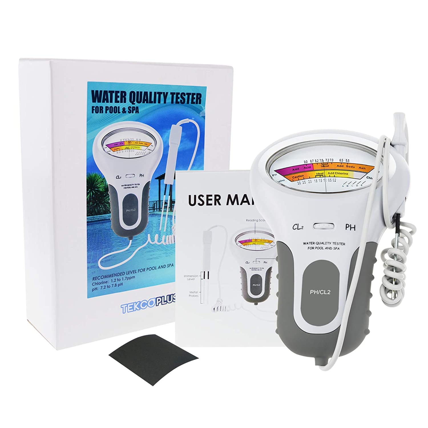 Portable 2 in 1 Water Quality PH and Chlorine Level CL2 Tester