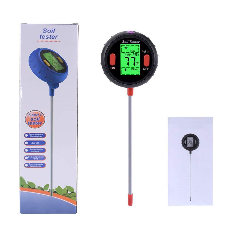 5 in 1 Soil Moisture Sunlight PH Humidity Temperature Tester