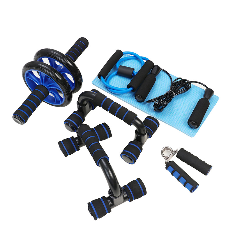 Tucolax 5-in-1 Wheel Roller Kit with PushUpBar Jump Rope Gripper