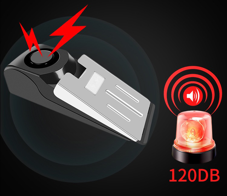 Door Stop Security Alarm 120DB Portable Door Lock