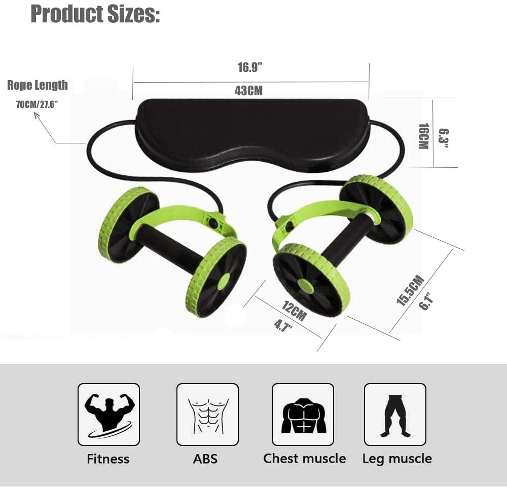 Tucolax Abdominal Roller Wheel Core Exercise Fitness Trainer Gym